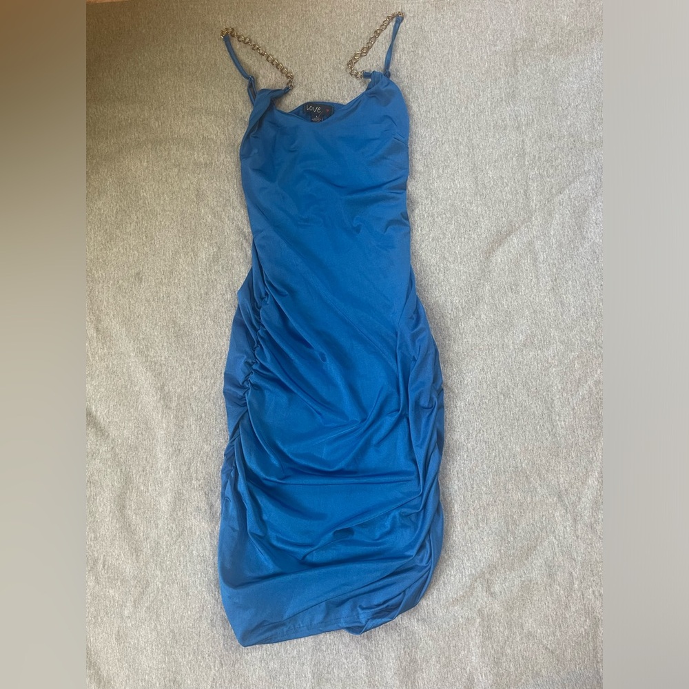 Rainbow Blue Midi Dress